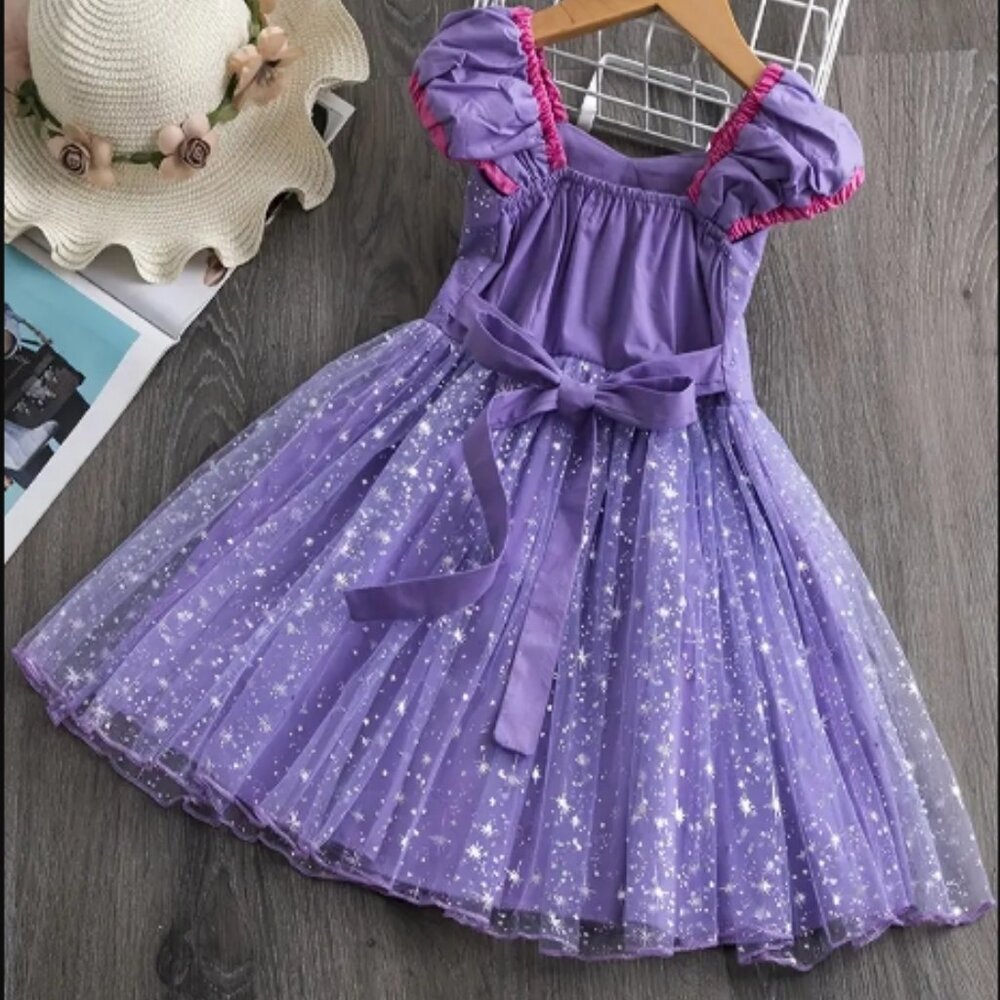 Princess Rapunzel Tangled Dress Girls Halloween Costume - Picture 6 of 7